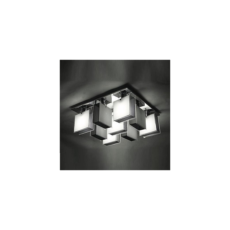 Modern Contemporary Chrome Metal Flush Mount