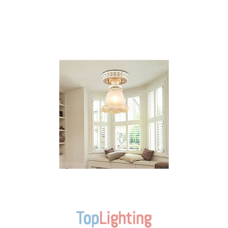 Traditional Classic Mini Style Painting Resin Flush Mount Spot Lights