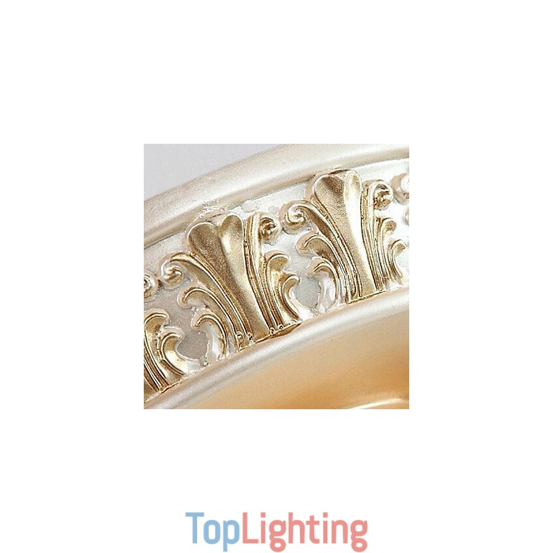 Traditional Classic Mini Style Painting Resin Flush Mount Spot Lights