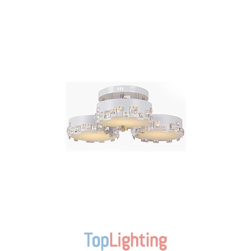 Modern Contemporary Crystal Painting Metal Flush Mount