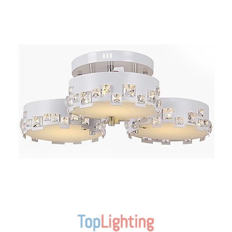 Modern Contemporary Crystal Painting Metal Flush Mount