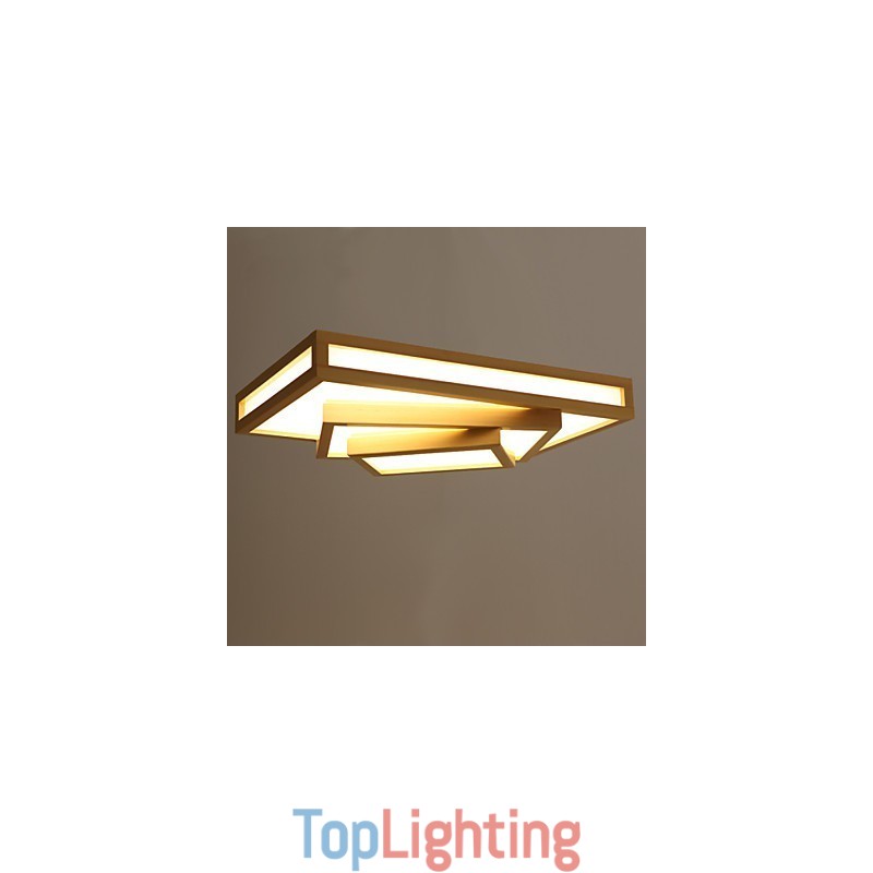 Modern Contemporary Mini Style Painting Wood Bamboo Flush Mount