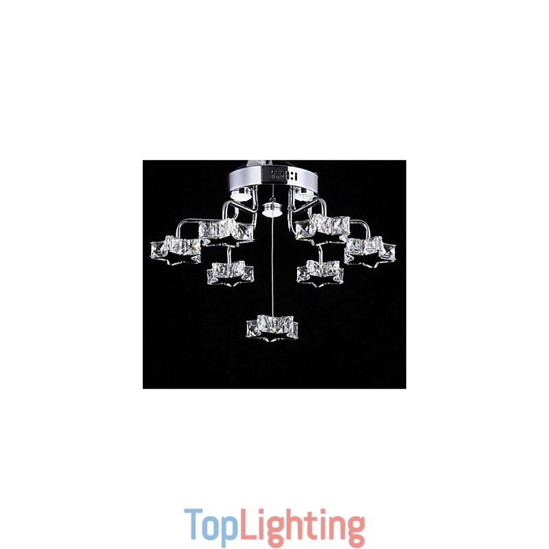 Flush Mount 7 Light Modern Electroplated Stainless