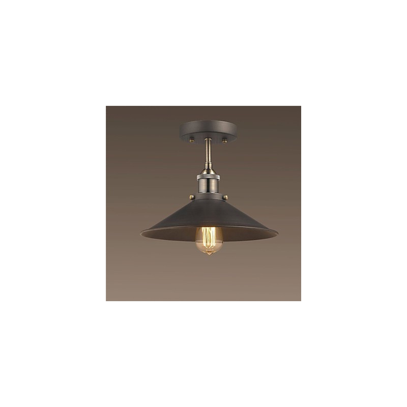 Vintage Mini Edison Ceiling Light 1 Light Metal Flush Mount