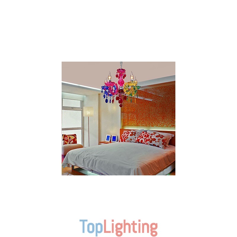 Traditional Classic Crystal Chrome Acrylic Chandelier
