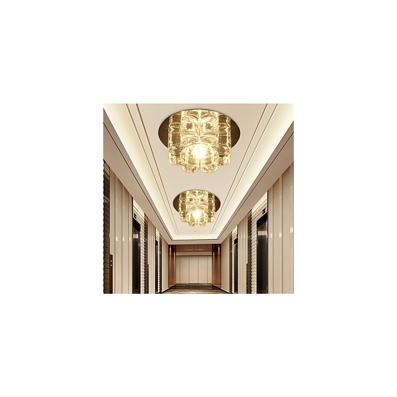 Modern Contemporary Crystal Flush Mount