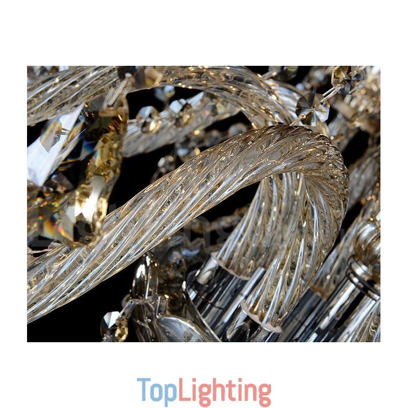 Cognac Crystal Color Pendant Light Crystal Modern Contemporary Traditional Classic Retro Lantern Country