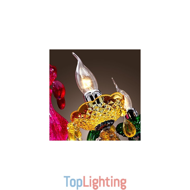 Traditional Classic Crystal Chrome Acrylic Chandelier