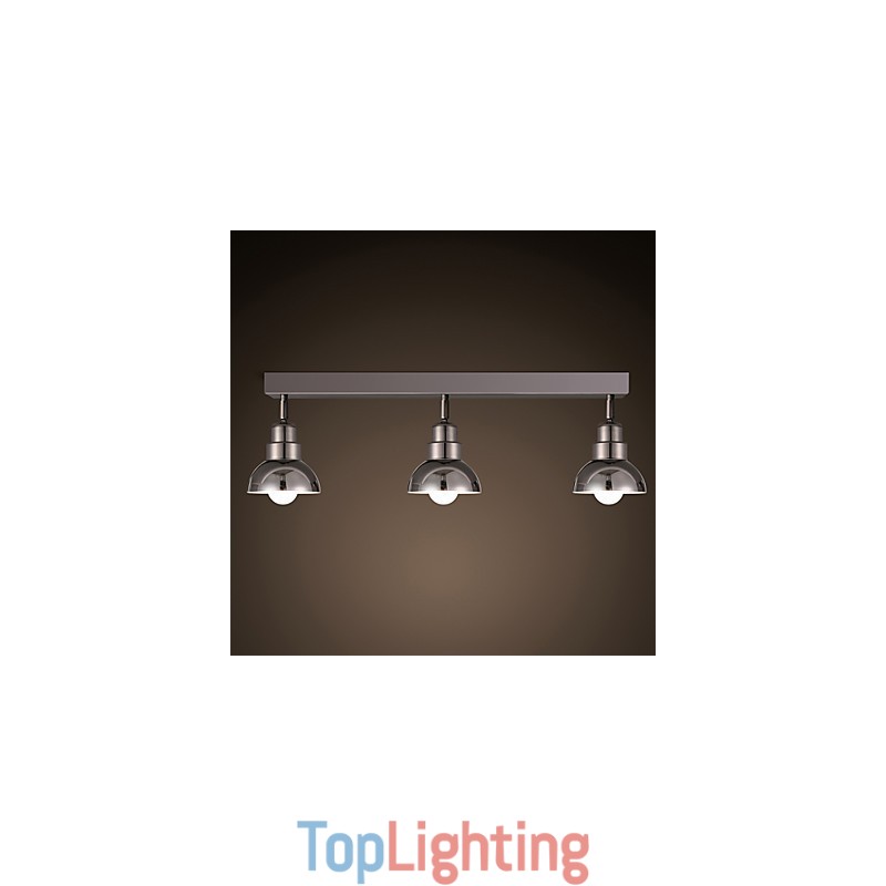 Flush Mount Trinal head Light White Glass Aluminum Frame Fashion Modern