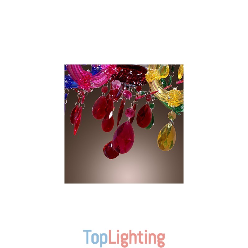 Traditional Classic Crystal Chrome Acrylic Chandelier