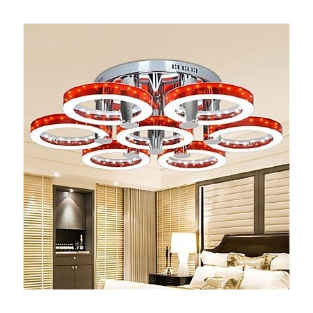Red Acrylic Chandelier with 7 Light (Chrome) Red Acrylic Chandelier with 7 Light (Chrome)