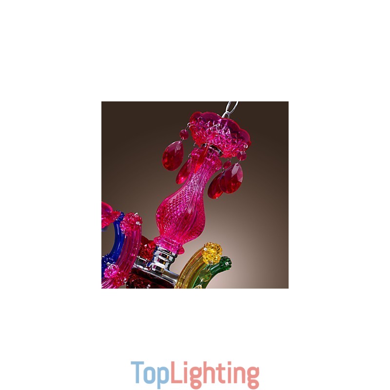 Traditional Classic Crystal Chrome Acrylic Chandelier