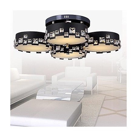 Modern Contemporary Crystal Metal Flush Mount Modern Contemporary Crystal Metal Flush Mount