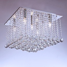 Flush Mount Crystal Modern Contemporary Metal