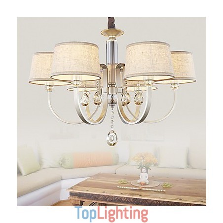 Country Crystal Painting Metal Chandelier Country Crystal Painting Metal Chandelier