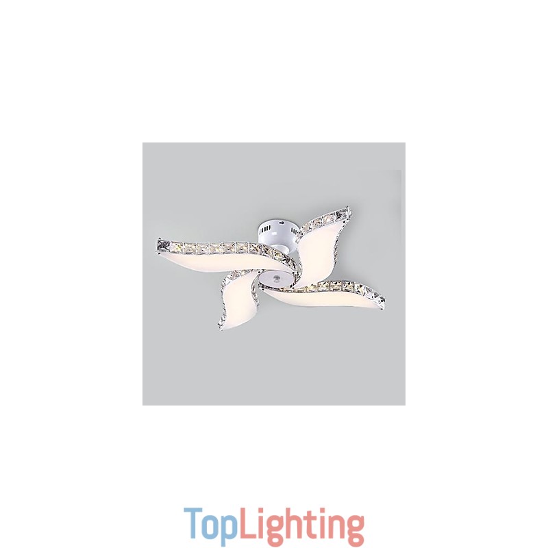 Modern Contemporary Crystal Metal Flush Mount