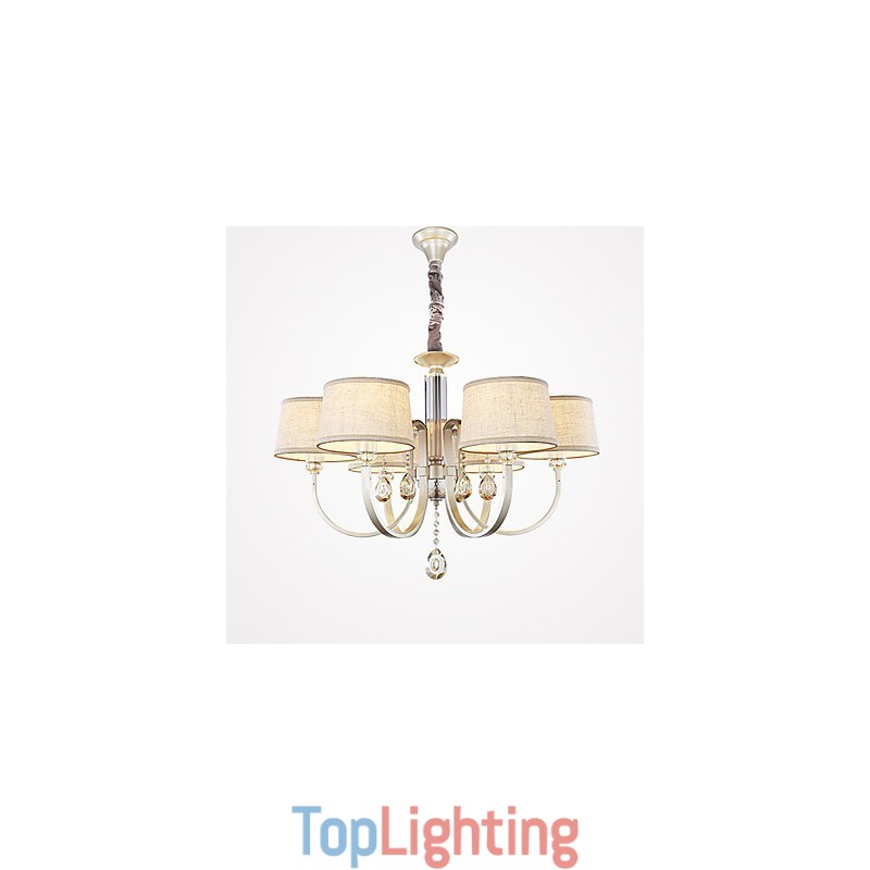 Country Crystal Painting Metal Chandelier