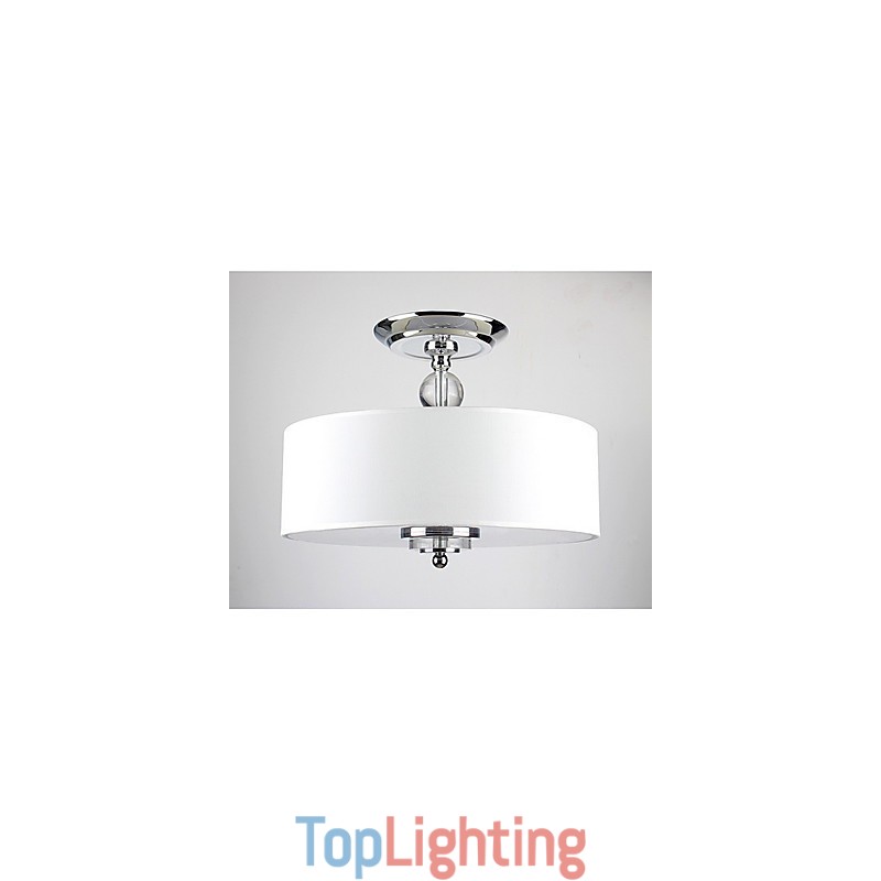 Elegant Crytal Flush Mount with 6 Lights in Cylinder Shade