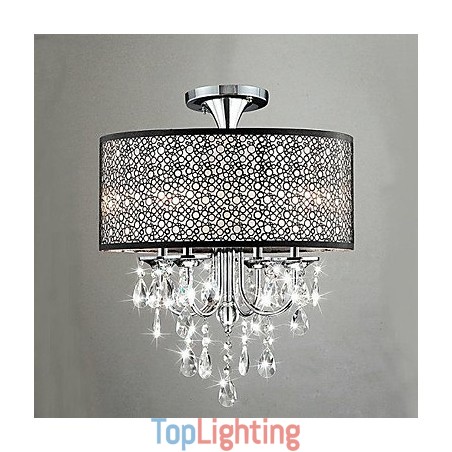 Traditional Classic Crystal Metal Flush Mount Traditional Classic Crystal Metal Flush Mount