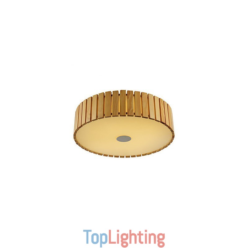 Flush Mount Traditional Classic Wood Bamboo