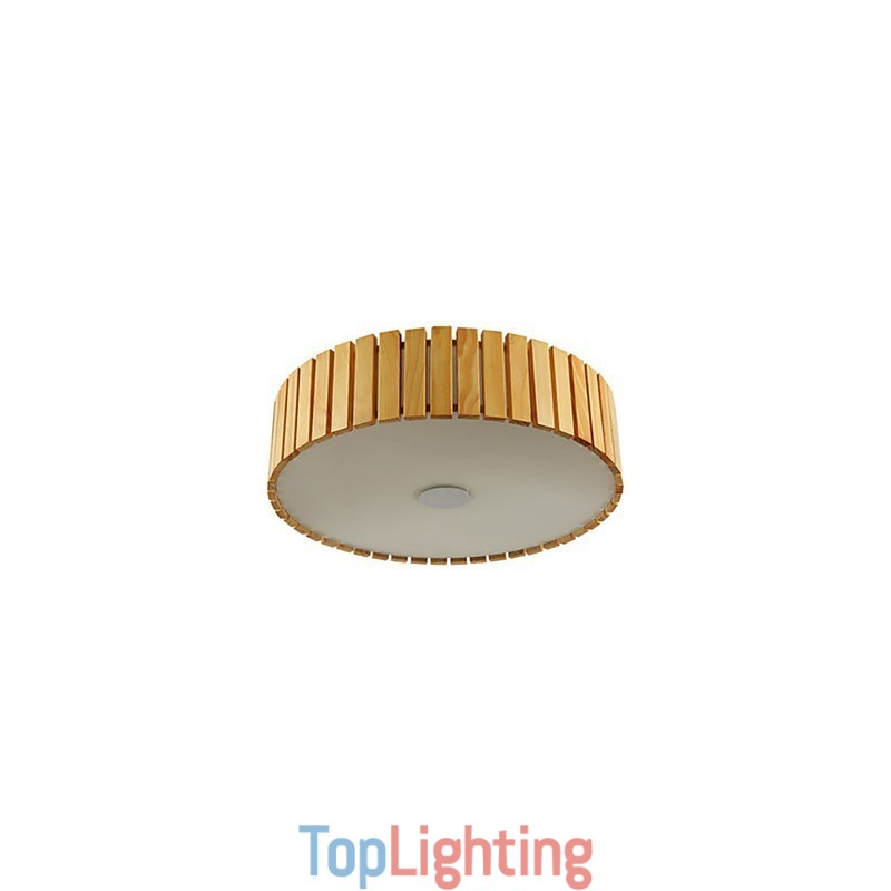 Flush Mount Traditional Classic Wood Bamboo