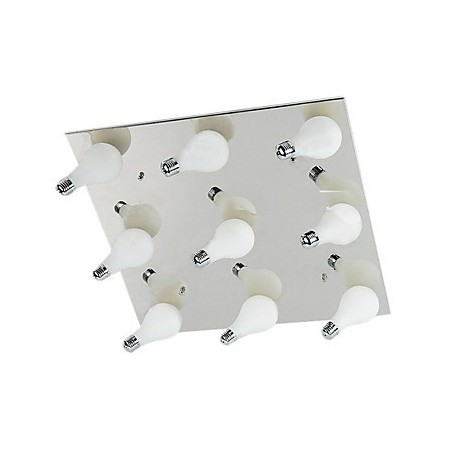 Modern Flush Mount with 9 Lights in Square (G4 Bulb Base) Modern Flush Mount with 9 Lights in Square (G4 Bulb Base)