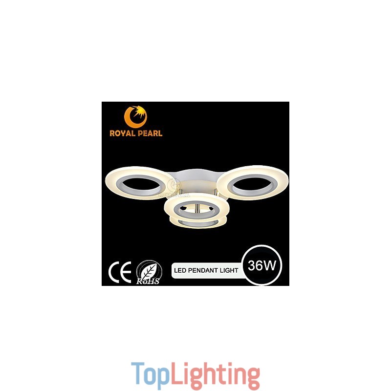Modern Pendant Light Four Heads Acrylic Circle Light