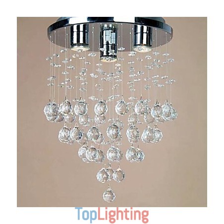 3 light Crystal Flush Mount Light 3 light Crystal Flush Mount Light