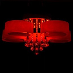 Remote Control Flush Mount Crystal Included Modern Contemporary