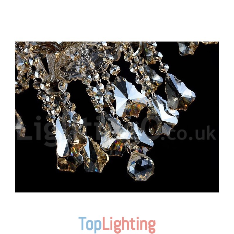 Cognac Crystal Color Pendant Light Crystal Modern Contemporary Traditional Classic Retro Lantern Country