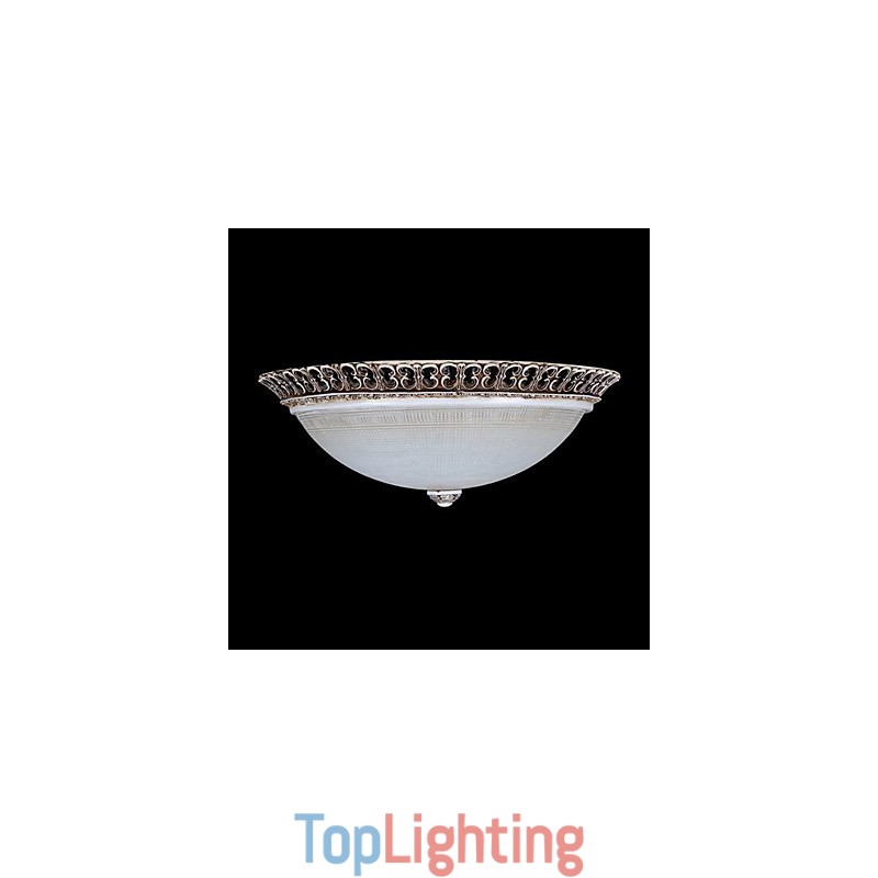 Dark Brown Flush Mount Light Glass Resin Pattern Carving European Classic