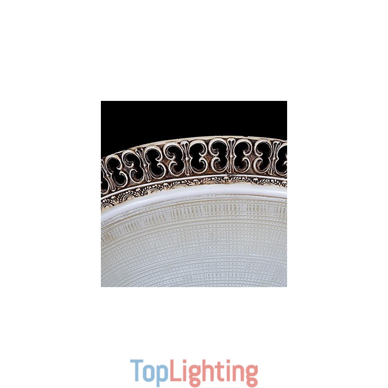 Dark Brown Flush Mount Light Glass Resin Pattern Carving European Classic
