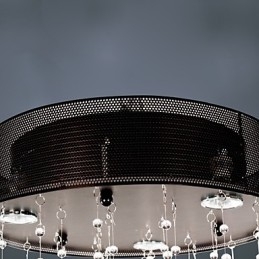 Modern Semi Flush Mount with 3 Lights Butterfly Featured Shade