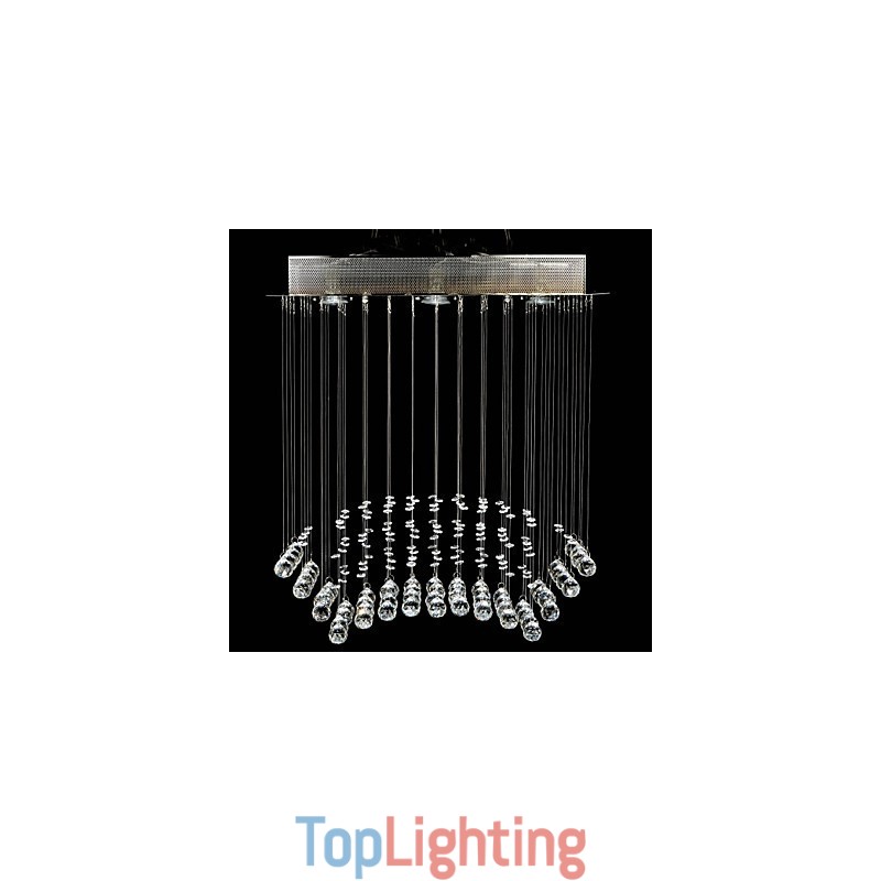 Traditional Classic Crystal Chrome Metal Flush Mount