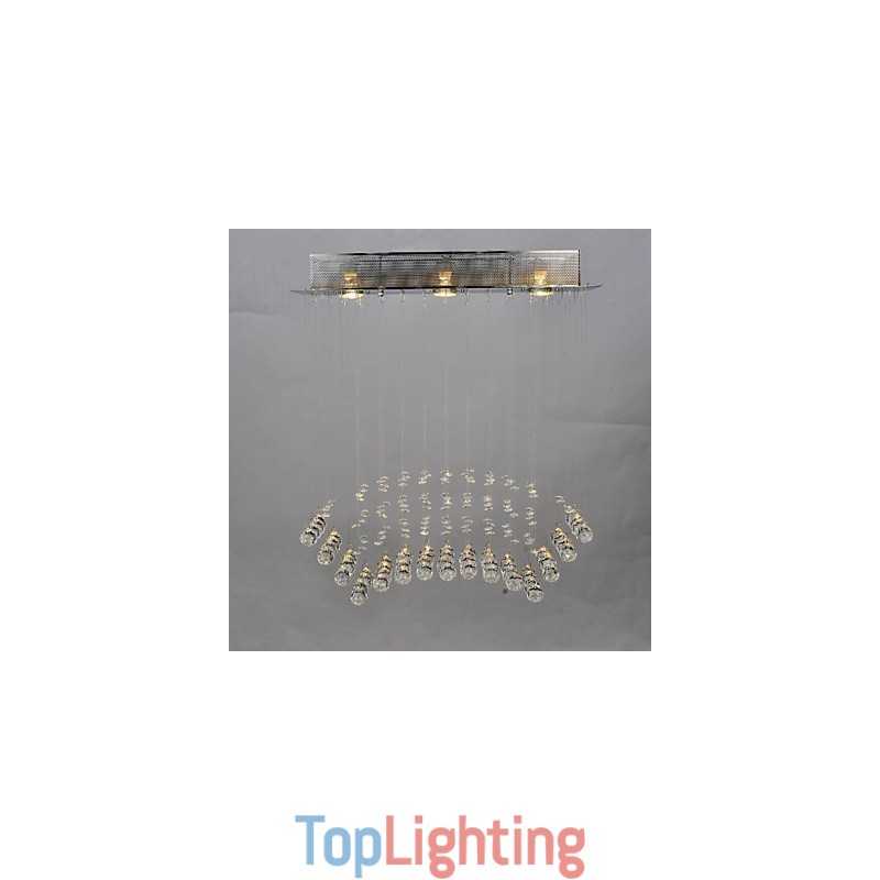 Traditional Classic Crystal Chrome Metal Flush Mount