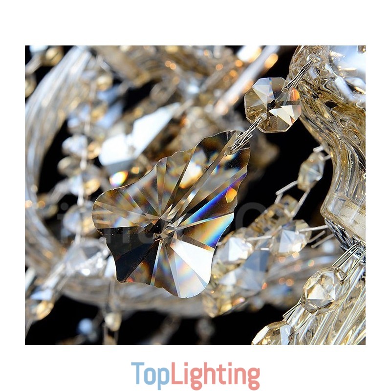 Cognac Crystal Color Pendant Light Crystal Modern Contemporary Traditional Classic Retro Lantern Country
