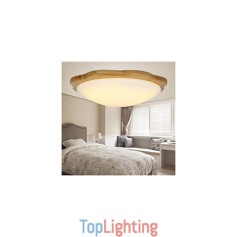 Flush Mount Traditional Classic Wood Bamboo