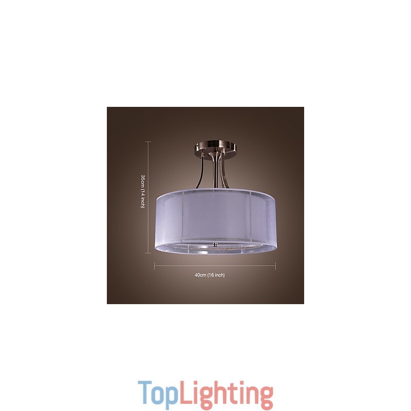 Modern Acrylic Flush Mount with 3 Lights Cylinder Design