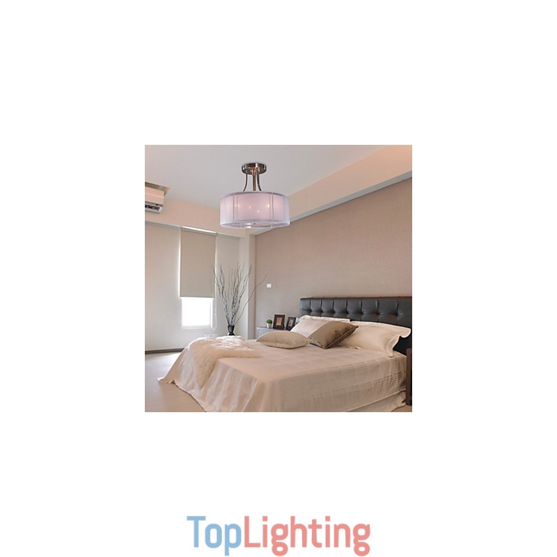 Modern Acrylic Flush Mount with 3 Lights Cylinder Design