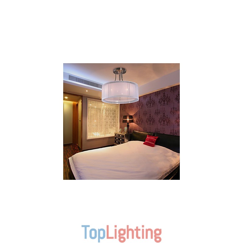 Modern Acrylic Flush Mount with 3 Lights Cylinder Design