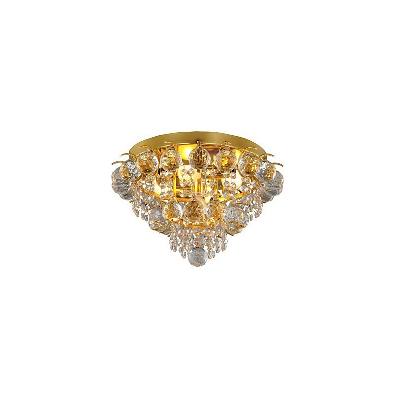 Modern Crystal Flush Mount with 5 Lights