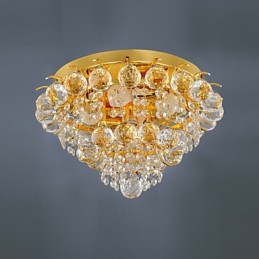 Modern Crystal Flush Mount with 5 Lights