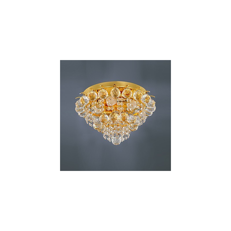 Modern Crystal Flush Mount with 5 Lights
