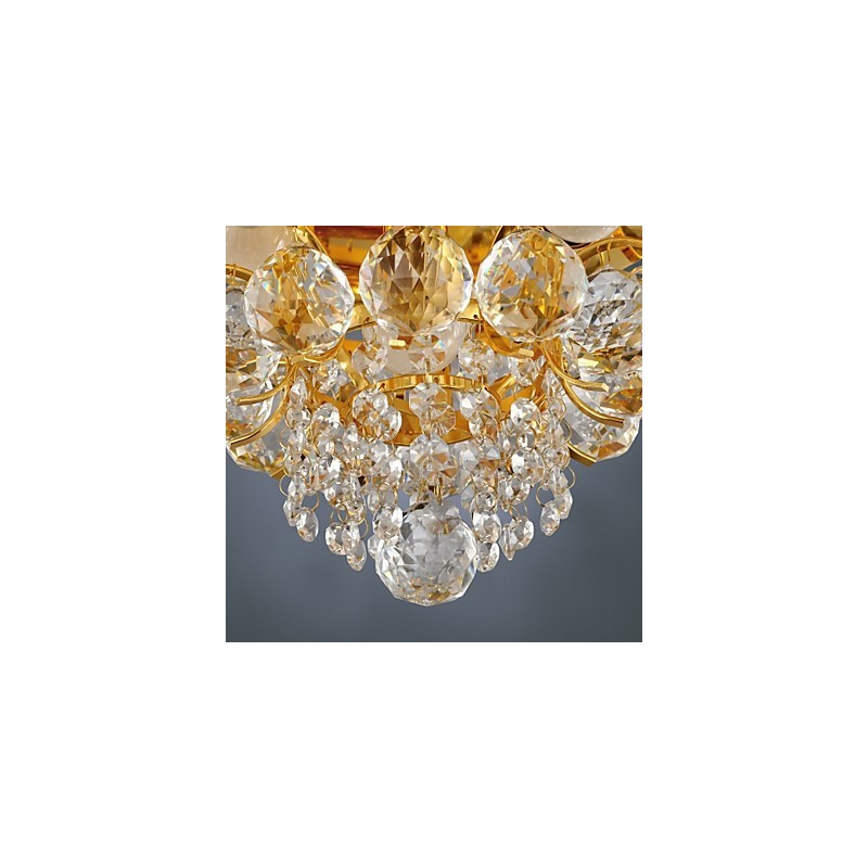 Modern Crystal Flush Mount with 5 Lights