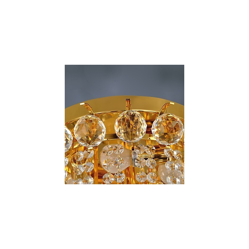 Modern Crystal Flush Mount with 5 Lights