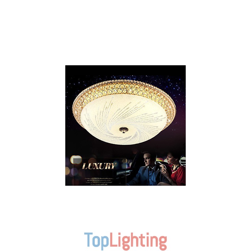 Modern Luxury Crystal Light Absorb Dome Light SMD Double Color Diameter 50CM