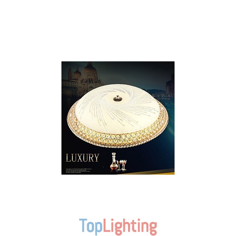 Modern Luxury Crystal Light Absorb Dome Light SMD Double Color Diameter 50CM