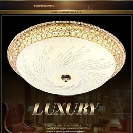Modern Luxury Crystal Light Absorb Dome Light SMD Double Color Diameter 50CM