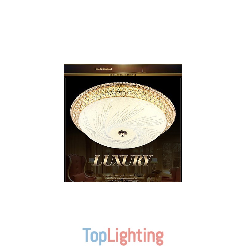 Modern Luxury Crystal Light Absorb Dome Light SMD Double Color Diameter 50CM
