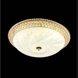 Modern Luxury Crystal Light Absorb Dome Light SMD Double Color Diameter 50CM